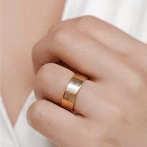 Mejuri 18k Gold Vermeil Boyfriend Stacker Ring Size 7
